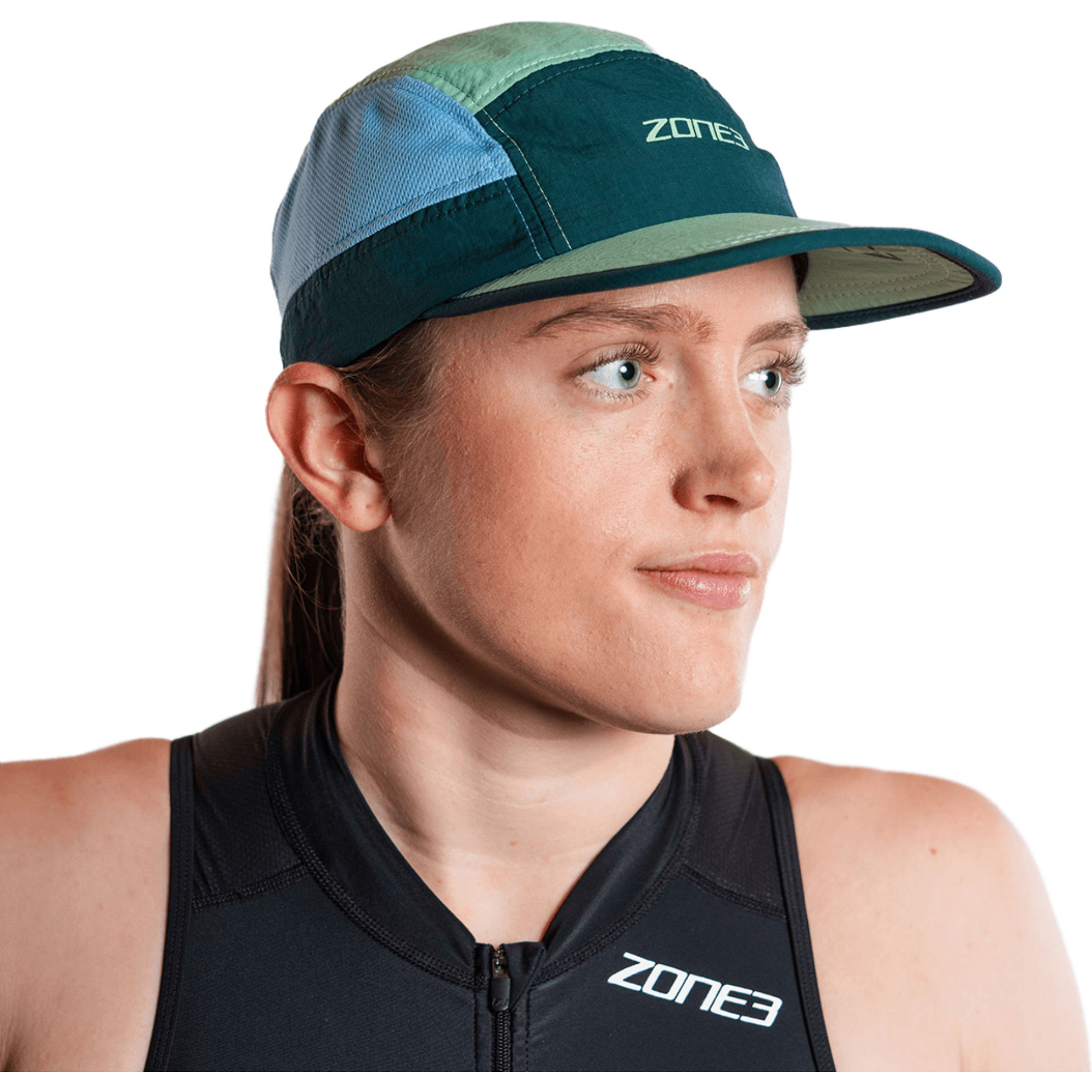 2026 ZONE3 5-Panel Running Cap RA26LWPC127 - Teal